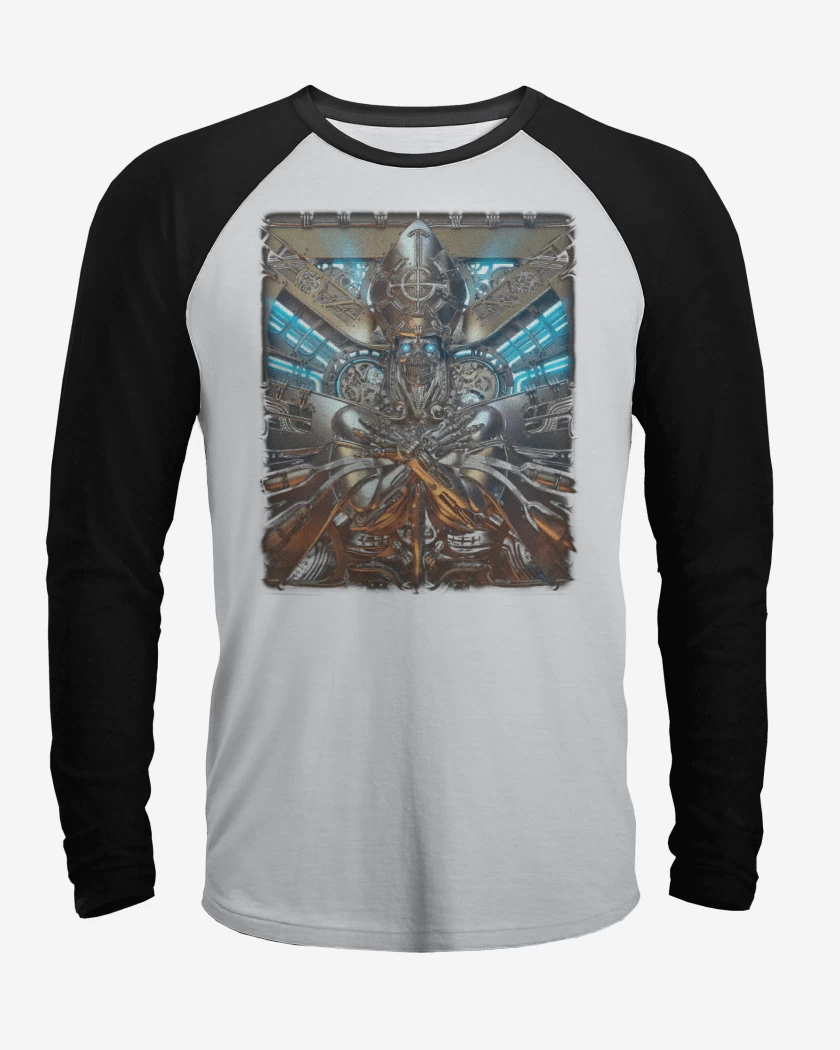 Polera Raglan Blanco / Negro de Ghost Phantomime