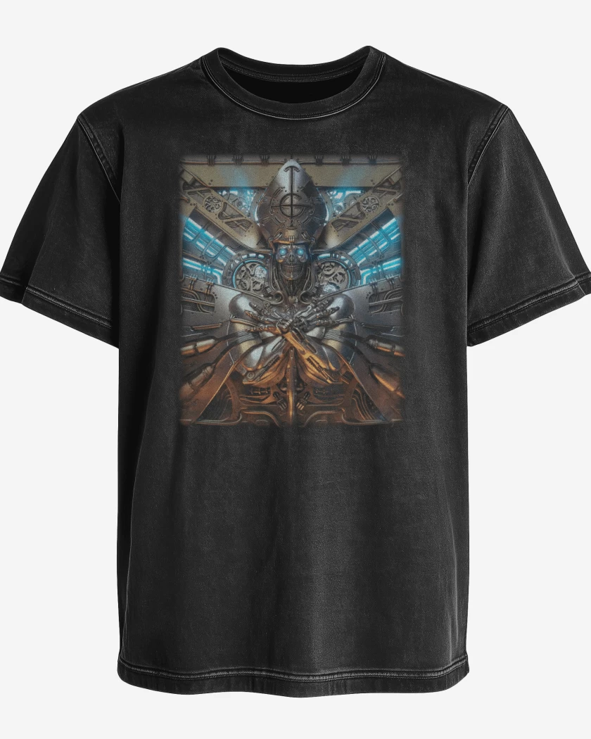 Polera desgastada Negro de Ghost Phantomime