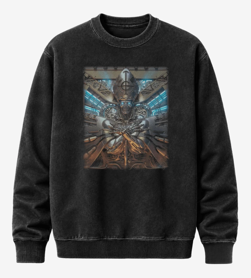 Poleron Polo Acid Wash Negro de Ghost Phantomime