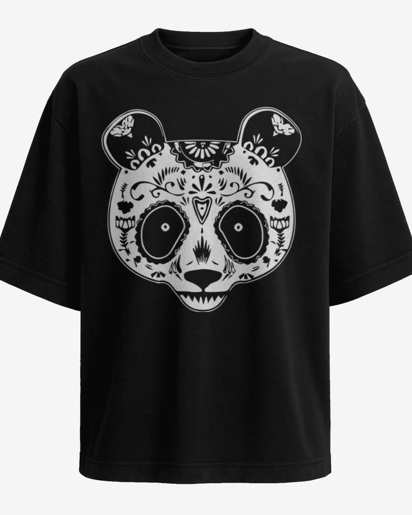 Polera Oversize Negro de Panda