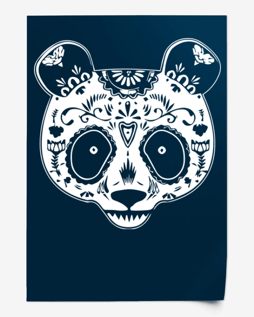 Print Azul Marino de Panda