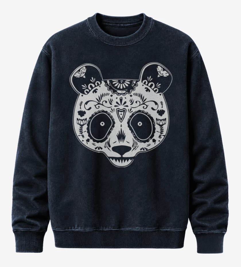 Poleron Polo Acid Wash Azul Marino de Panda
