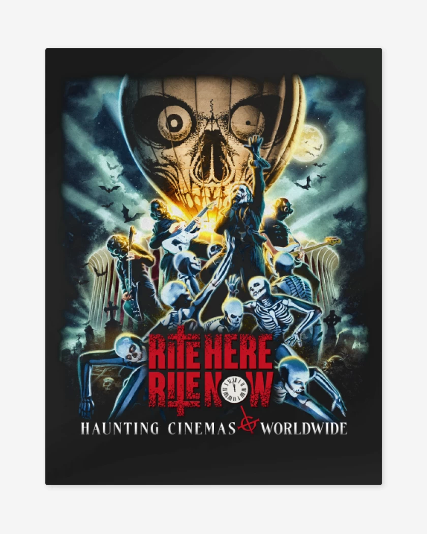 Print metalico Negro de Ghost Rite Here Rite Now Película