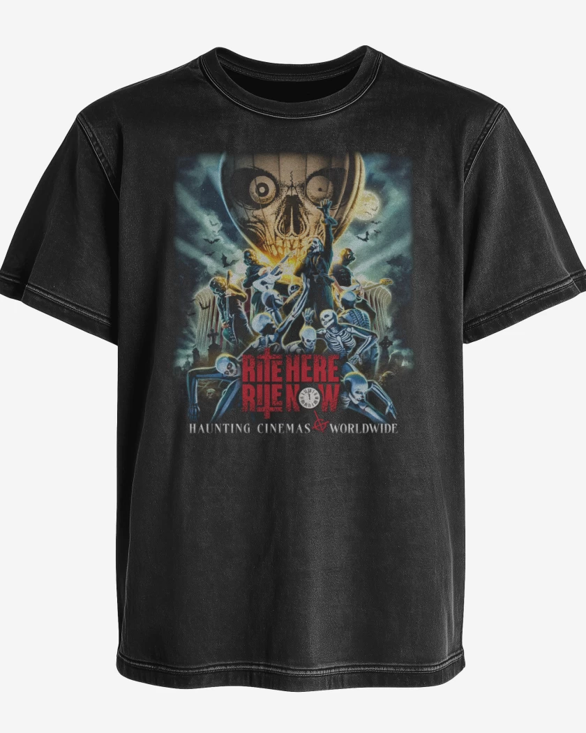 Polera desgastada Negro de Ghost Rite Here Rite Now Película