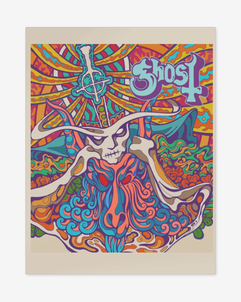 Print metalico Ghost Seven Inches Of Satanic Panic