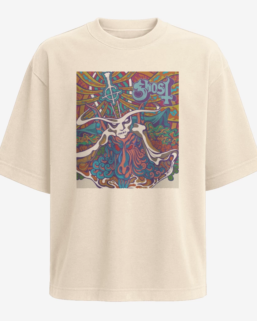 Polera Oversize Ghost Seven Inches Of Satanic Panic