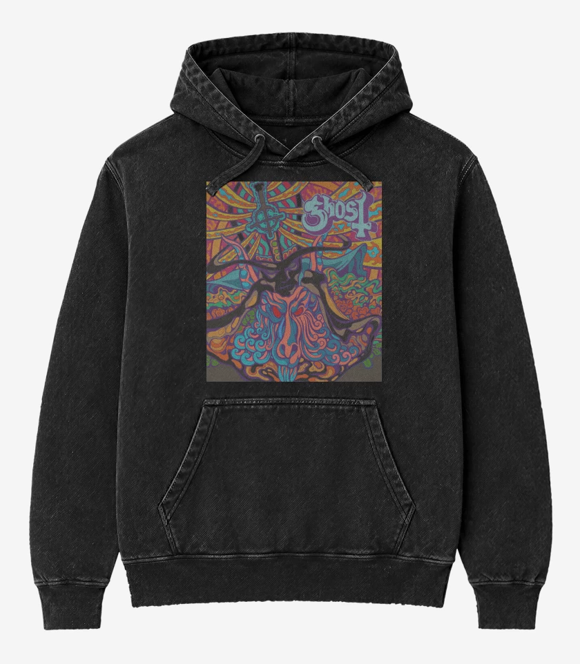 Poleron Canguro Acid Wash Ghost Seven Inches Of Satanic Panic
