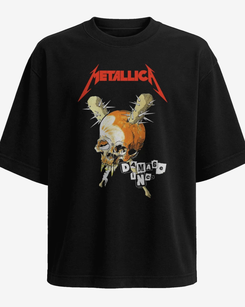Polera Oversize Negro de Damage Inc