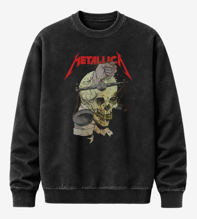 Poleron Polo Acid Wash Negro de Harvester of Sorrow
