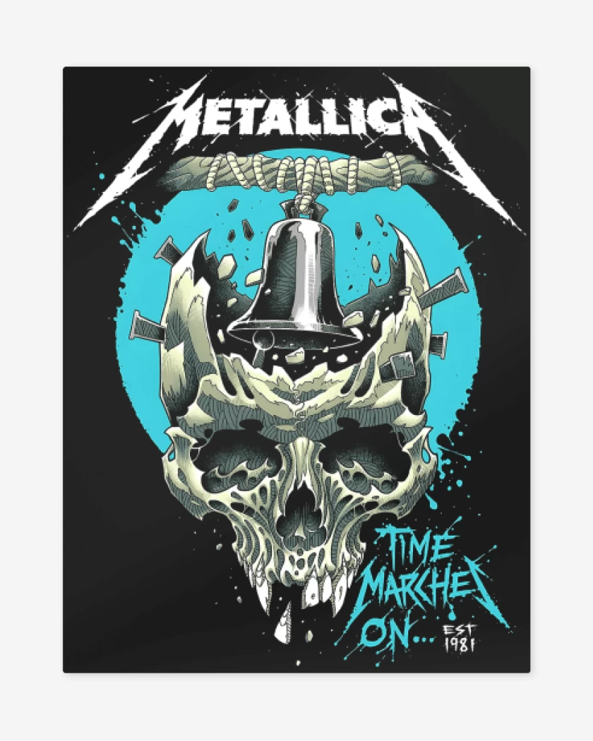 Print metalico Negro de Times Marches On