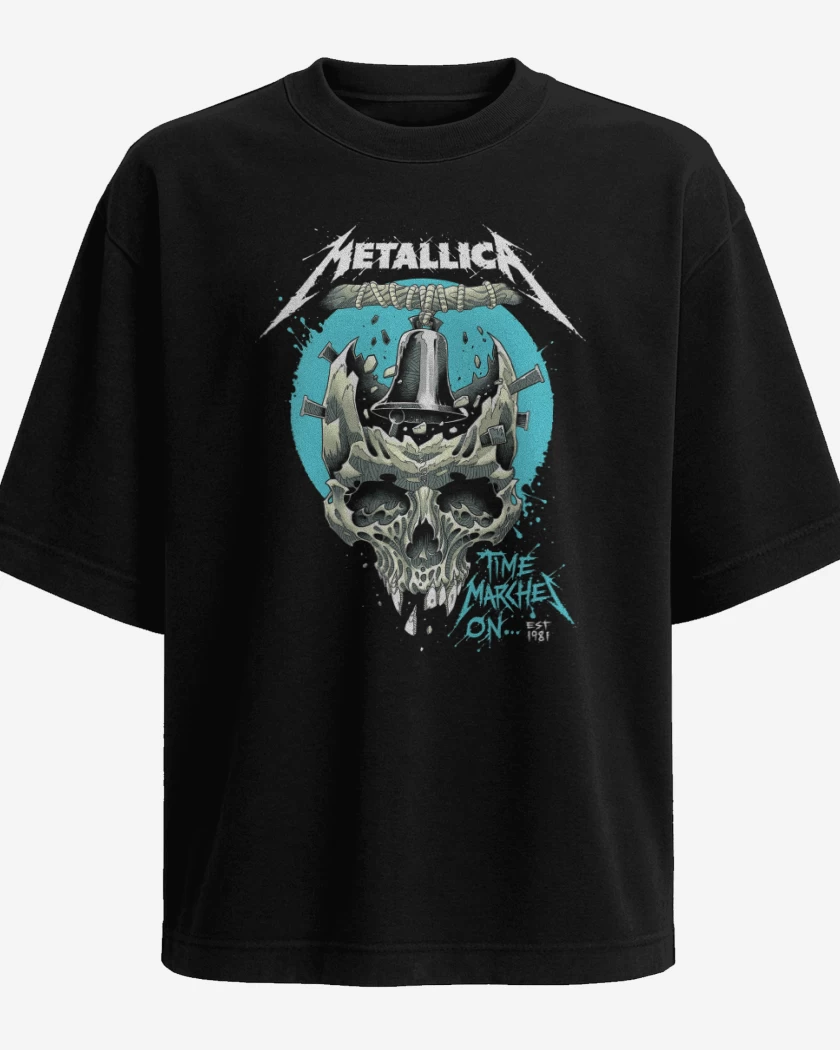 Polera Oversize Negro de Times Marches On