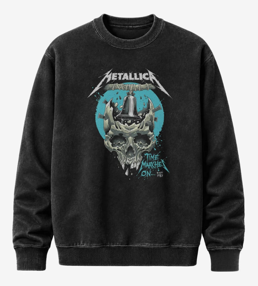 Poleron Polo Acid Wash Negro de Times Marches On