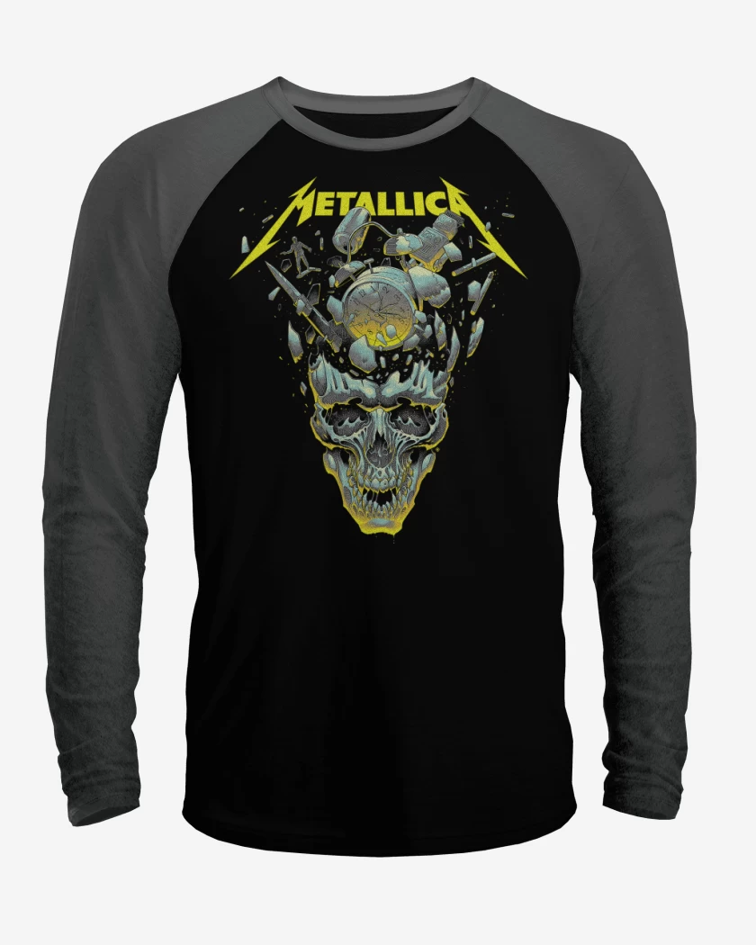 Polera Raglan Negro / Negro Heather de Time