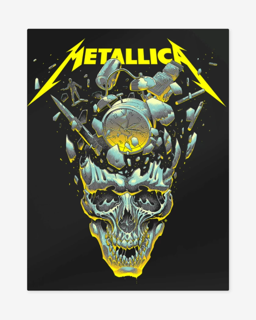 Print metalico Negro de Time