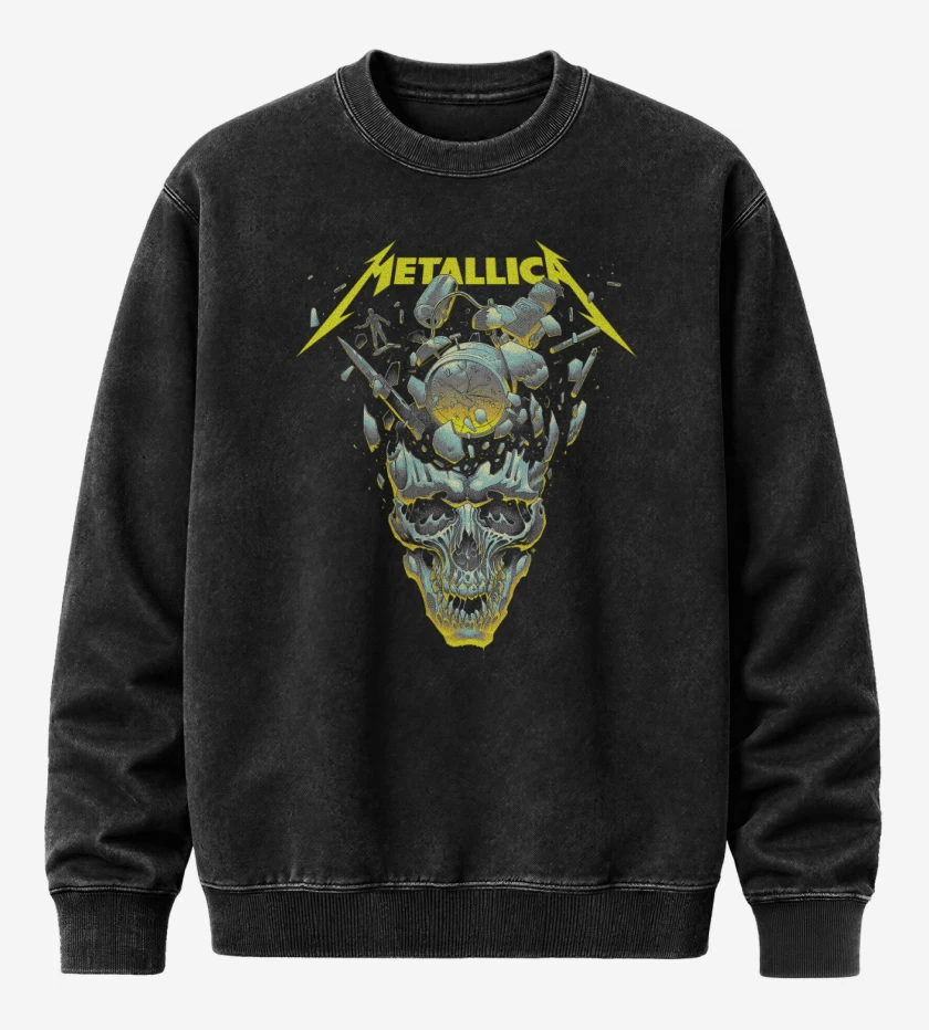 Poleron Polo Acid Wash Negro de Time
