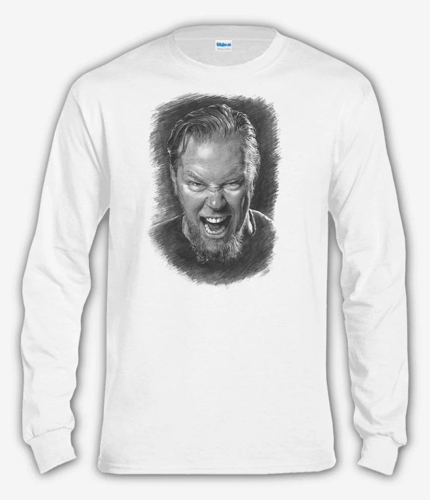 Polera manga larga Blanco de James Hetfield