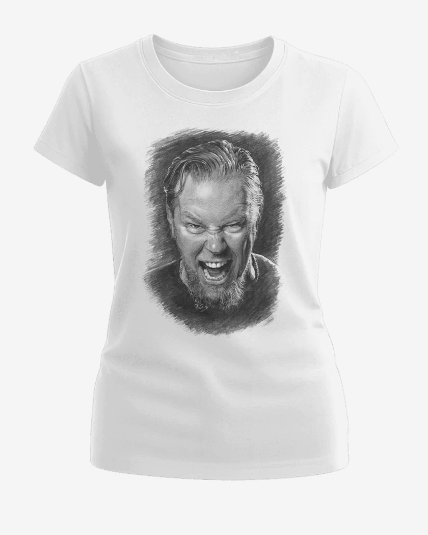 Polera de Mujer Blanco de James Hetfield