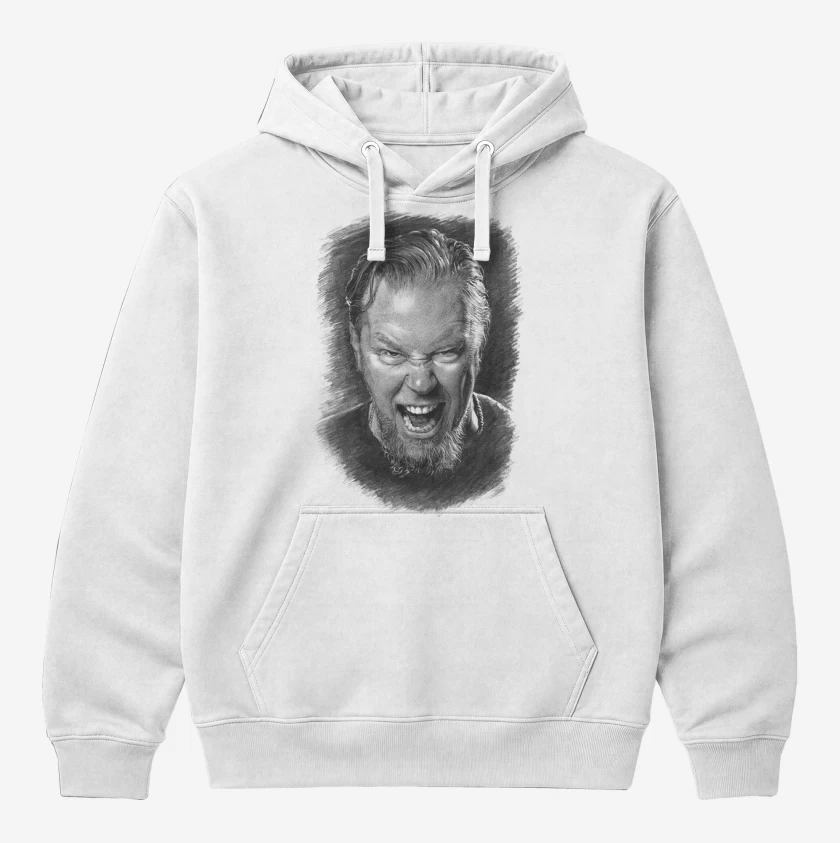 Polerón Canguro Blanco de James Hetfield