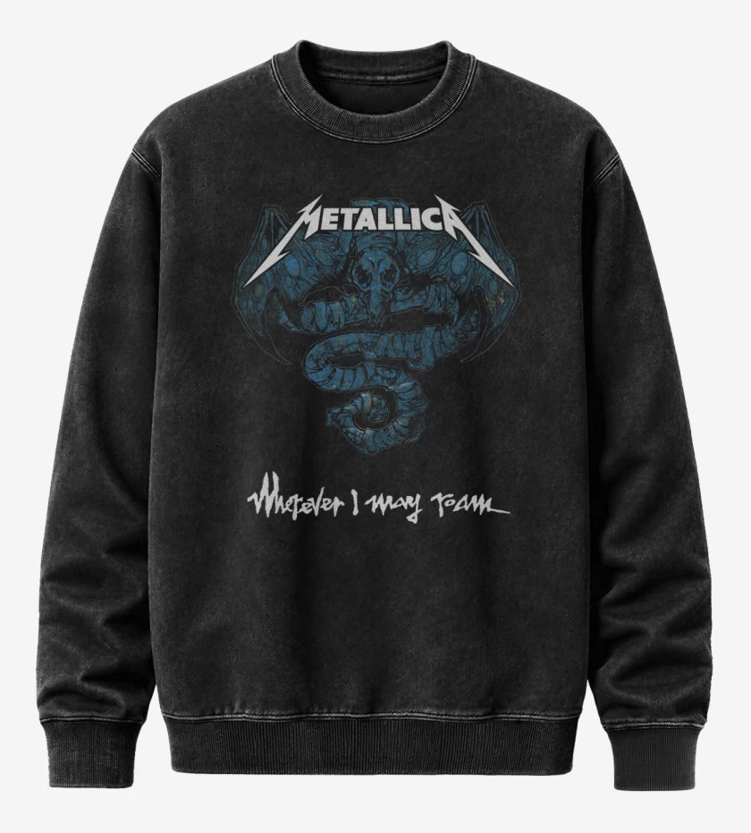 Poleron Polo Acid Wash Negro de Wherever I May Roam