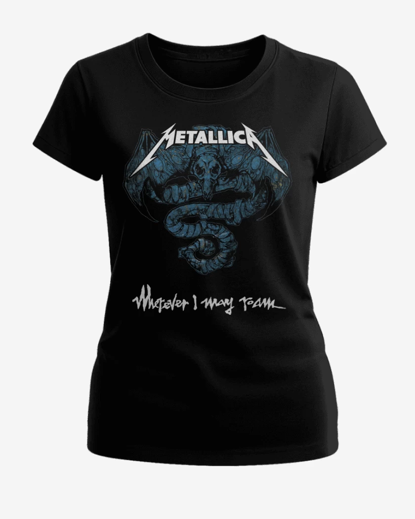Polera de Mujer Negro de Wherever I May Roam