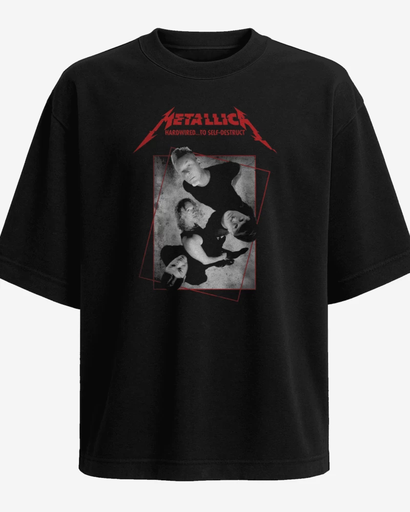 Polera Oversize Negro de Metallica 2016
