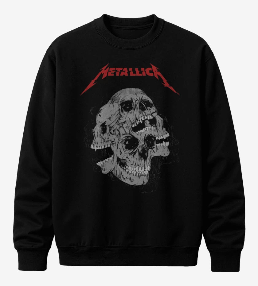 Poleron polo Negro de Skulls