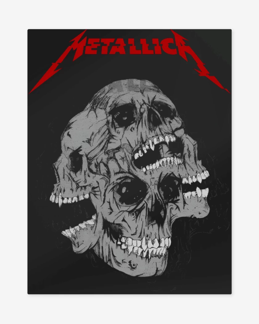 Print metalico Negro de Skulls