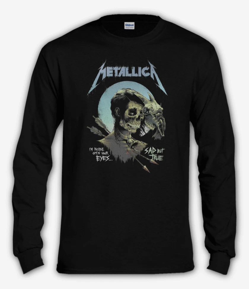 Polera manga larga Negro de Sad But True
