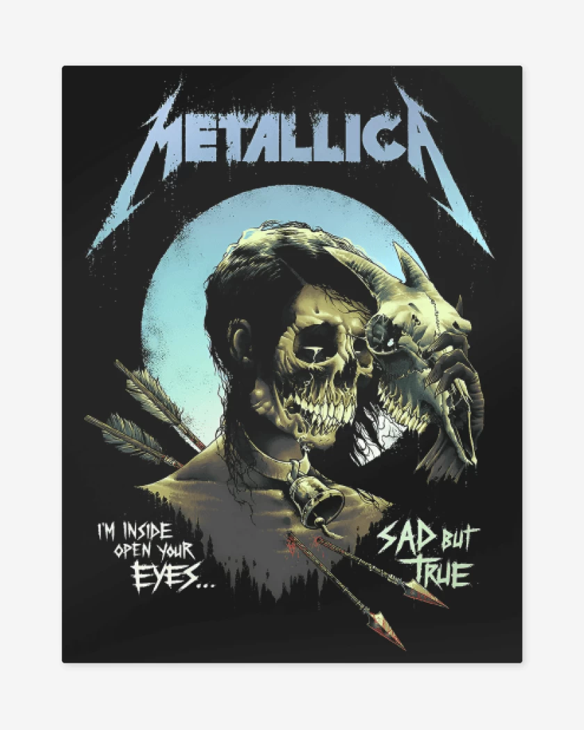 Print metalico Negro de Sad But True