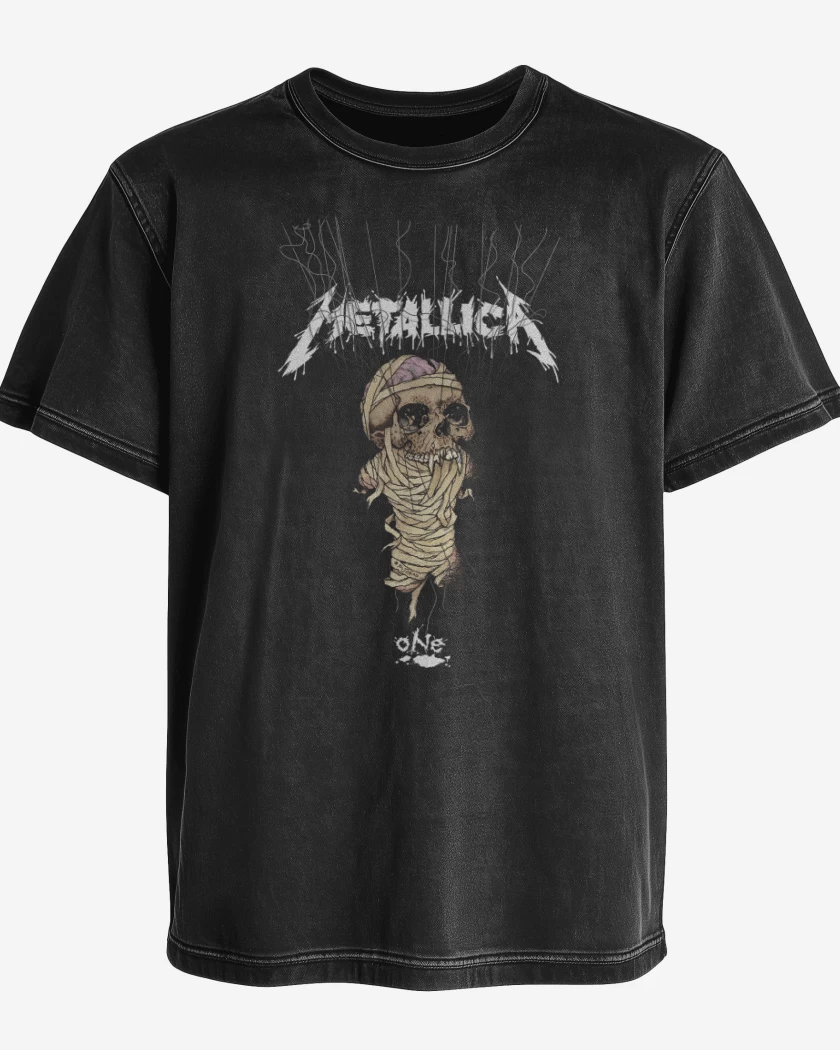 Polera desgastada One Metallica