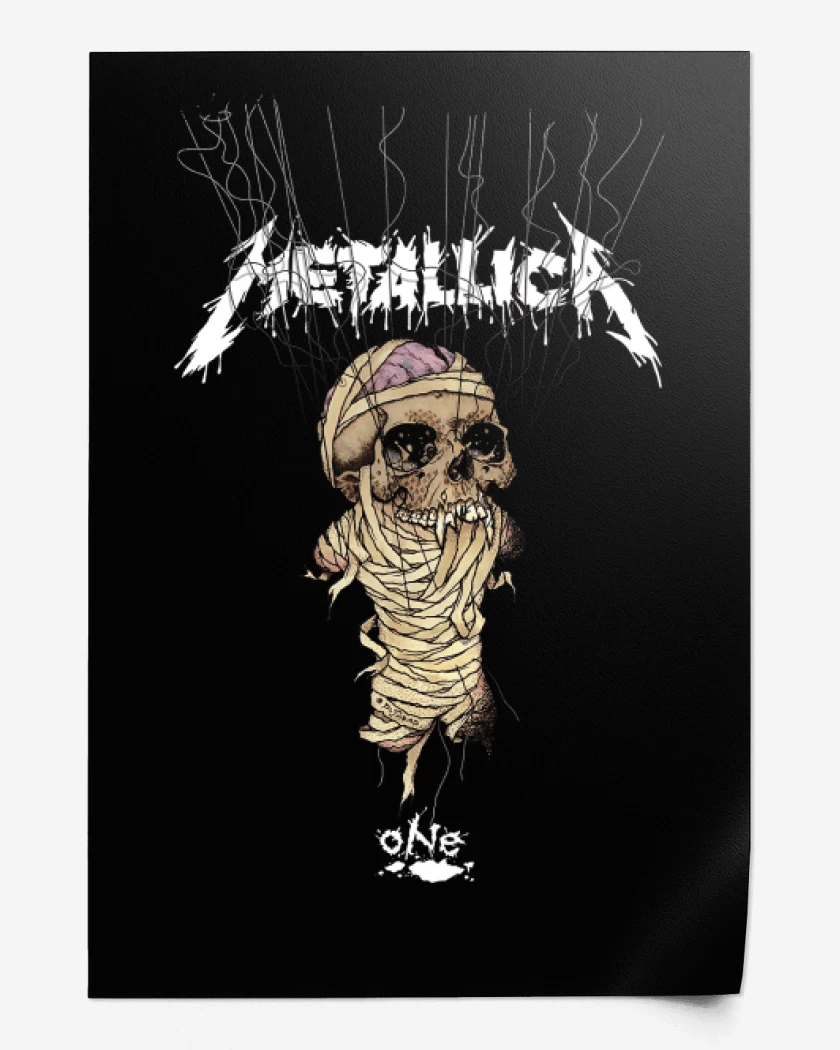 Print Negro de One Metallica