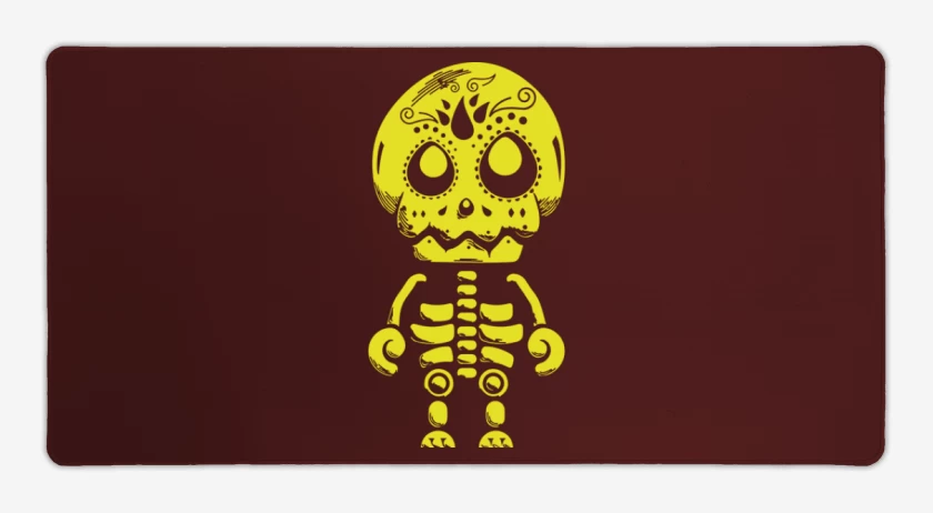 Mouse pad Gamer Burdeo de Calavera
