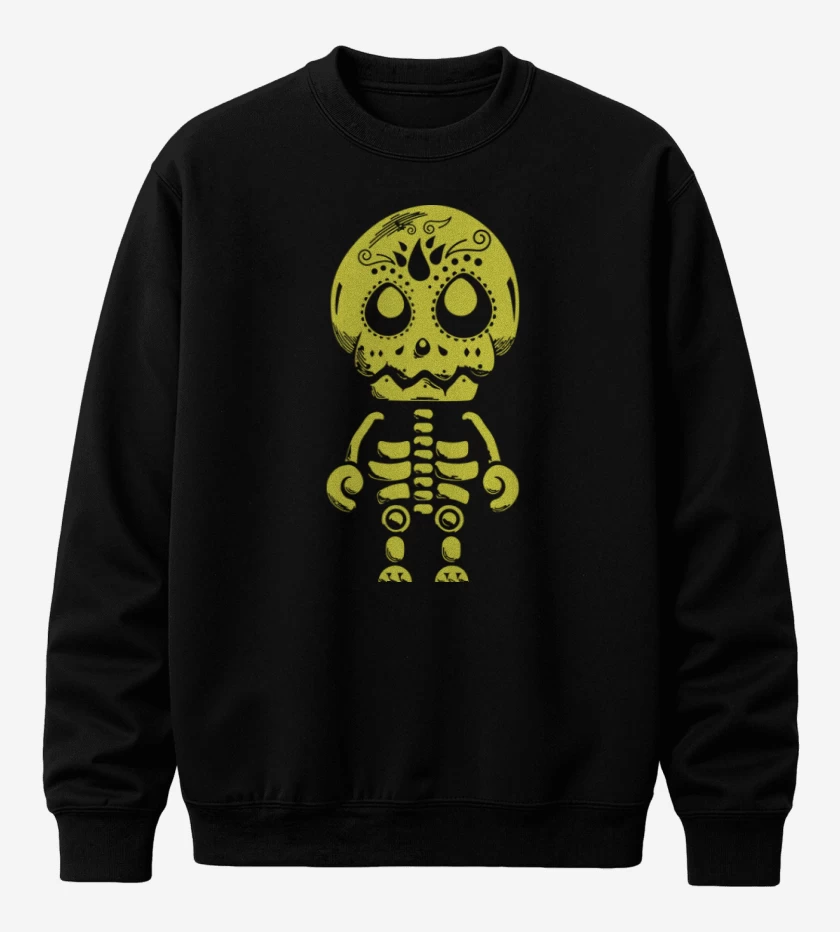Poleron polo Negro de Calavera