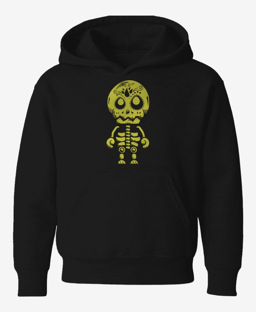 Poleron de niño Negro de Calavera