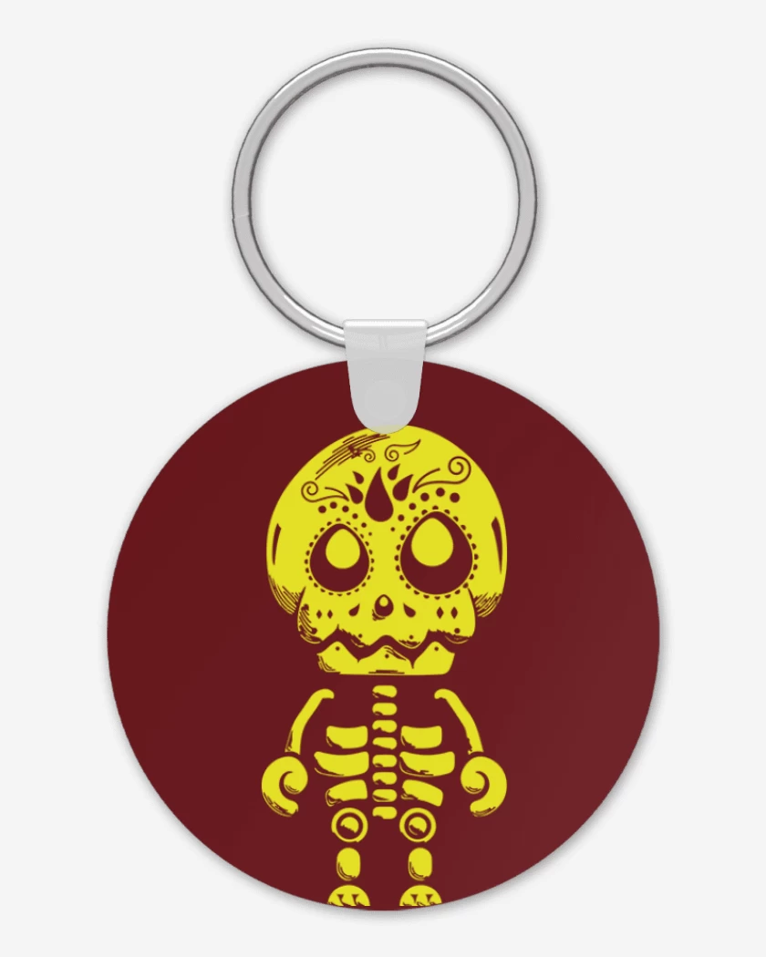 Llavero Burdeo de Calavera