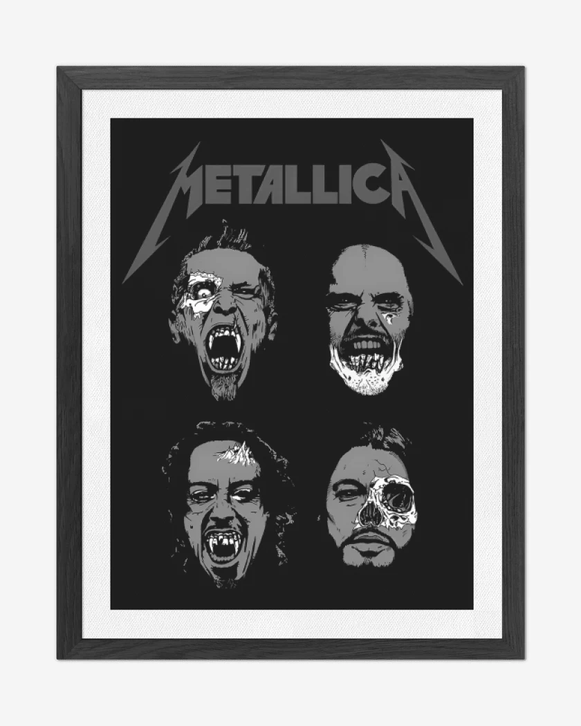 Cuadro decorativo Negro de Metallica Undead