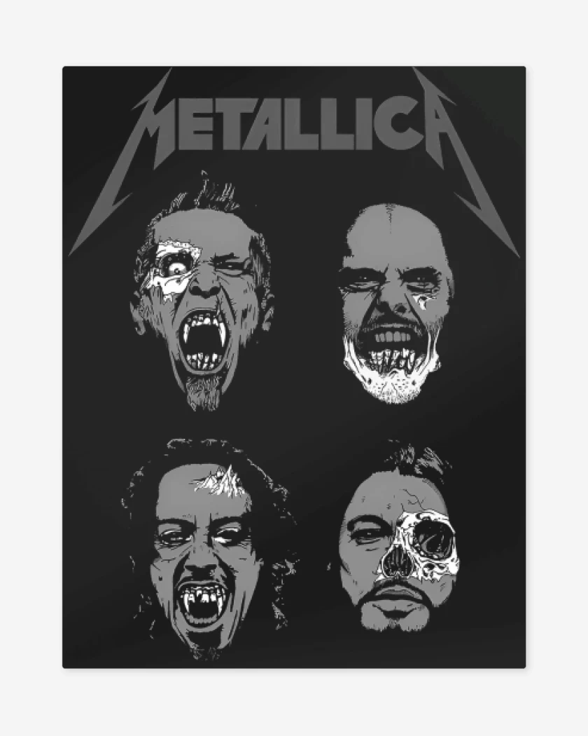 Print metalico Negro de Metallica Undead