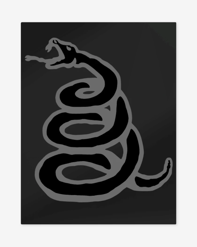 Print metalico Negro de Serpiente Black Album