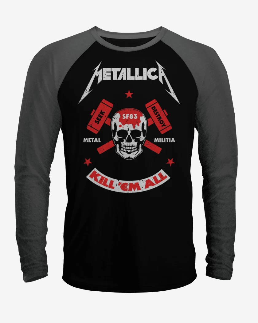 Polera Raglan Metal Militia