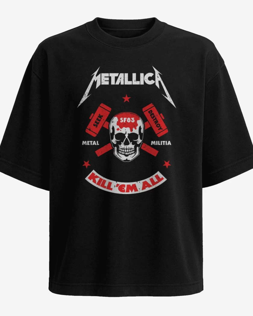 Polera Oversize Metal Militia