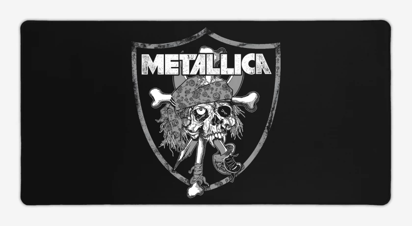 Mouse pad Gamer Negro de Metallica Raiders