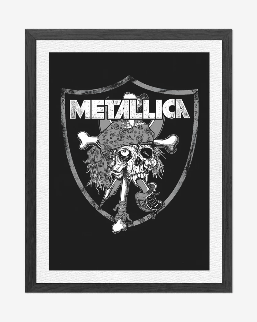 Cuadro decorativo Negro de Metallica Raiders