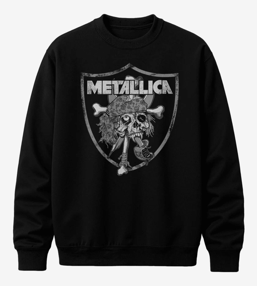 Poleron polo Negro de Metallica Raiders