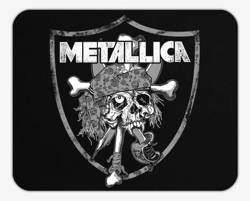 Mousepad Negro de Metallica Raiders