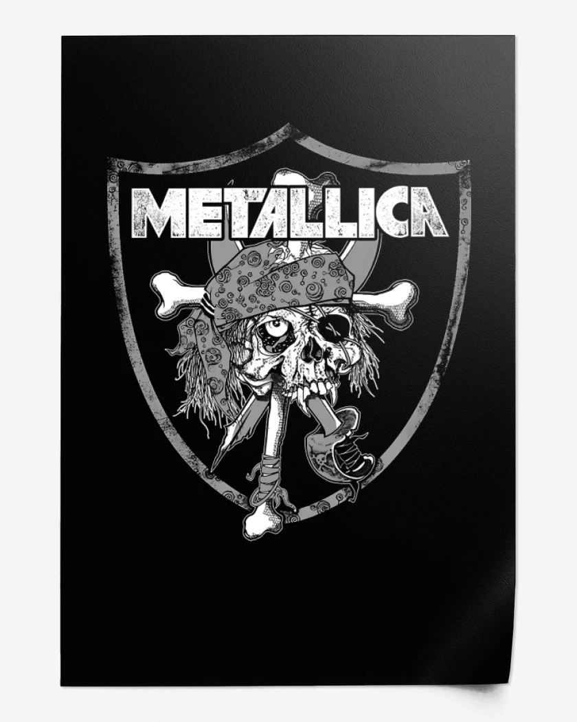 Print Negro de Metallica Raiders