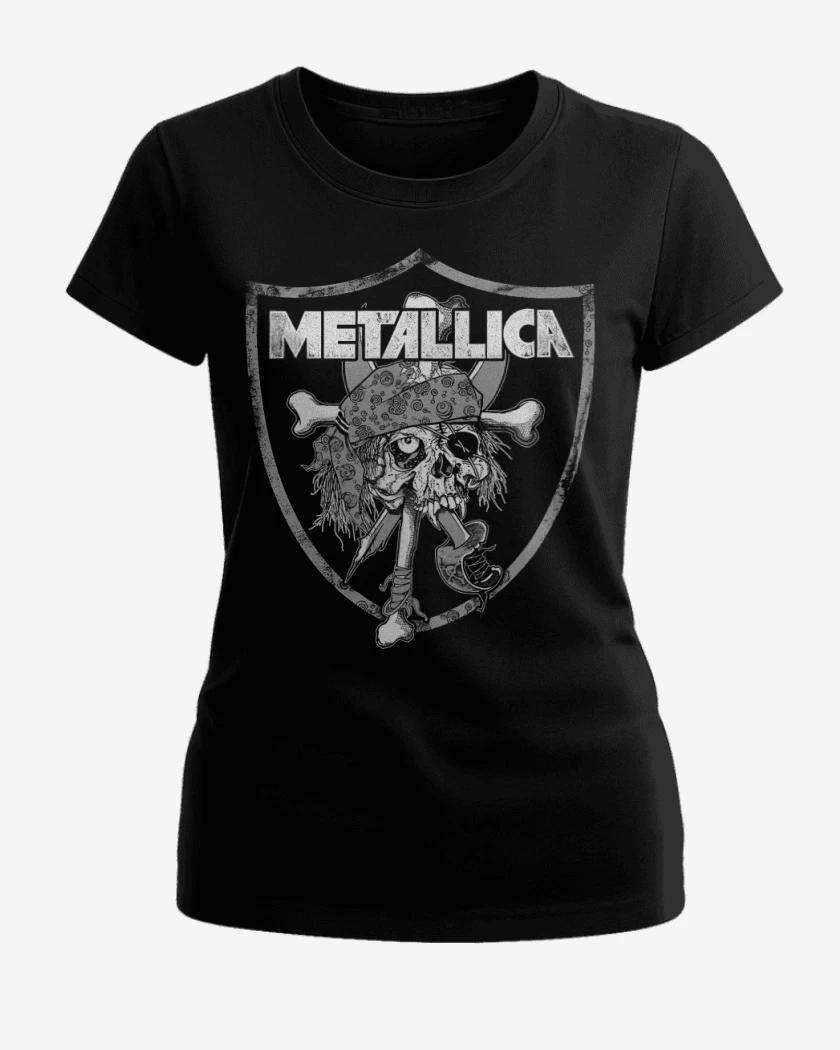 Polera de Mujer Negro de Metallica Raiders
