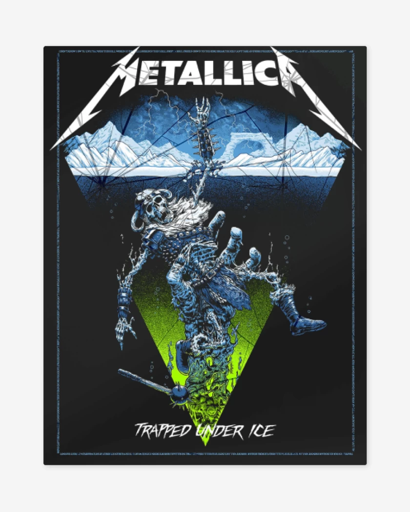 Print metalico Negro de Trapped Under Ice