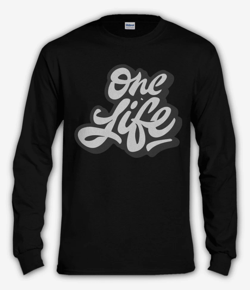 Polera manga larga Negro de One life