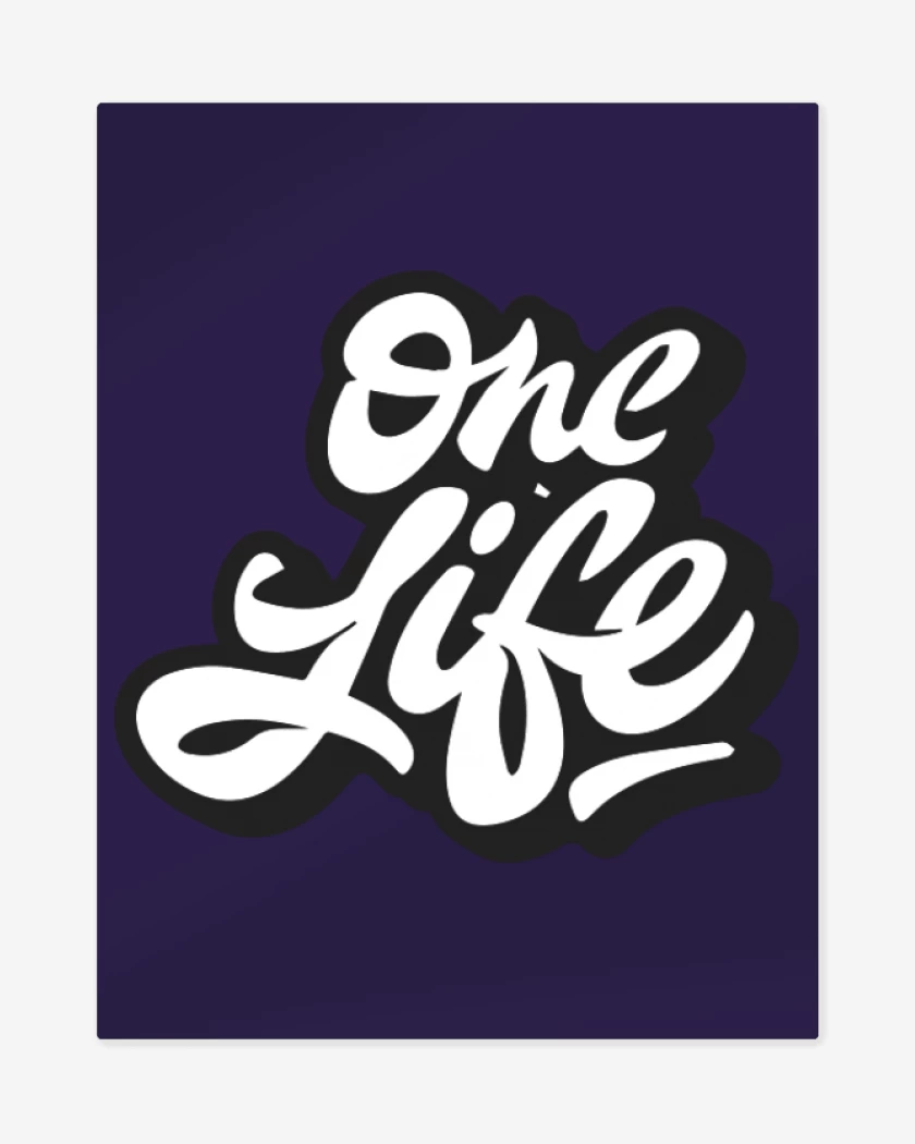 Print metalico Morado de One life