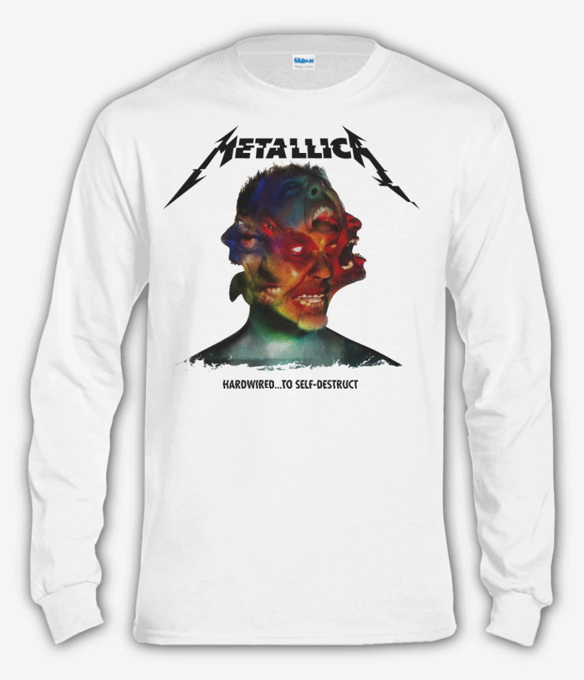 Polera manga larga Blanco de Hardwired to Self Destruct B